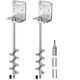 Insaga 24'' Ground Anchors Screw in Earth Anchor 10mm Solid Steel with L Bracket
