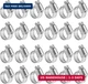 WINL Stainless Steel Hose Clamps 1/2'' - 24PK Size 4 Worm Gear Drive Hose Clamps