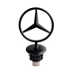 Star Hood Logo Emblem For Mercedes-Benz C-Class E-Class S-Class in Matte Black