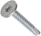 Small Parts 1020KWTF Steel Self-Drilling Screw, Zinc Plated Finish, Wafer Head