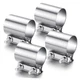4 Pcs Exhaust Clamp Stainless Steel Exhaust Pipe Muffler Clamp Butt 3 Inch