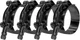 BOTTEN 4 Pack 1.25" Stainless Steel Clamp Range 1.61" - 1.81", Black 