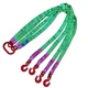 Four Leg Bridle Web Sling 6.5ft 6610lb Web Slings Belt Type with Hook 2.0 m 3...