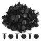 MANSHU 200 Pcs Car Plastic Trim Boot Rivets Push Clip Fastener, 6.4mm Black 