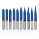 Genmitsu 10 Pcs 1/8" Shank V-Groove CNC Router Bits, 10 /15 1/8 inch diameter 