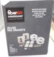 FIBERON BKT19 D 4 PK WH ARMORGUARD DELUXE WHITE PLASTIC LINE RAIL HARDWARE KIT