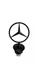 Hood Star Logo Emblem For Mercedes-Benz C-Class E-Class S-Class in Matte Black