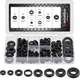 InstallGear 180pc Assorted Rubber Grommet Kit - 8 Sizes (1/4", 5/16", 3/8", 7...