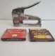 Arrow T50M Staple Gun Made in U.S.A. and 2 partial boxes of staples 5/16" & 3/8"