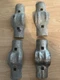 (4-Pk) Chain Link Fence Line Rail / Boulevard Brace Clamps 5-7/8" X 2-3/8&rdquo;