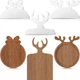 Maitys 3 Pcs Christmas Acrylic Router Templates for Woodworking Transparent 