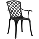 Garden Chair Aluminium Outdoor Seating Armchair Vintage Ergonomic Decor vidaXL