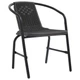 Rattan Dining Chairs Stack Chair Plastic Rattan and Steel 242.5 lb vidaXL