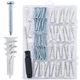 JEGONFRI 100PCS Self Drilling Drywall Anchors and #8 1-1/4 inches x #8, White