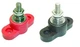 Fastronix 1/4" Stainless Steel Single Stud Power and Ground Junction Block Red a