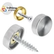 ZIUZI 24 Pcs Stainless Steel Screw Cover Cap, 0.63"/16mm Diameter Silver