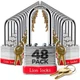 Lion Locks 48 Keyed Alike Padlocks with 2" Long Shackle, 96 Keys - Padlocks f...