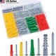 JEGONFRI 208PCS Drywall Anchors and 1In, 1-1/4In, 1-1/2In, 2In, Multicolor