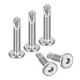 uxcell Hex Socket Self Tapping Screws, 1/4 x 1-1/4" 410 x 1-1/4", Silver