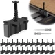 Gyykzz 200 Pack Hidden Deck Fasteners for Composite Decking 200 Pack, Black 