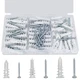 Self Drilling Drywall Anchors, 3 Size 114PCS Heavy Duty Dry Wall Anchors and ...