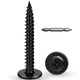 BNUOK #8 x 2-1/2 Inch Wood Screws Phillips Modified 8 x 2-1/2", Black 1lb Box 