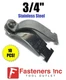 (QTY 10) 3/4" Stainless Steel Rigid Pipe Clamp Unistrut Channel #4323S1 P1112