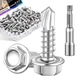 mxuteuk #8&times;1/2" Self Tapping Screws,410 Stainless Steel SV #8&times;1/2", Silver 