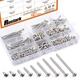 Rustark 210-Pcs # 6 5/16'' to 1-1/2'' 304 Stainless Steel Round Pan Head Phil...