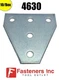 (#4630) P1726 5-Hole Flat "T" Splice Plate Fitting for Unistrut Channel (10/BOX)