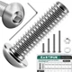EASTPUK 1290 Piece Metric Fastener 1290Pcs M2 M3 M4 M5, Silver - Button Head 