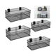 Barydat 4 Pcs Slatwall Basket Set Ventilated Metal Slatwall Basket Hanging Wi...