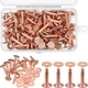 200 Pcs Size 12 9/16 Inch Copper Rivets and Burrs Washers Leather Fastener Ki...