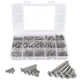 HanTof 525Pcs M2 M3 M4, Silver:525pcs Stainless Flat Head Wood Screw M2-M4