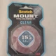 3M Scotch-Mount Clear Double Sided Mounting Tape, 1 x 60 inch-NEW in sealed pkg