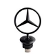 Hood Star Logo Emblem in Matte Black For Mercedes-Benz C-Class E-Class S-Class