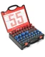 VEXTHYX 55Pcs Thread Checker, Nut and Bolt M2 to M24, 2-56 3/4-16, Red 