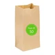 Perfect Stix 4lb Brown Paper Lunch Bags  Pack of 50ct, Disposable, Fold Top C...