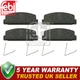 Febi Rear Brake Pads Set Fits Mazda 6 2002-2013 5 2005-2010 323 1989-2004