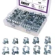 Swpeet 120Pcs 10 Sizes Zinc Plated Mini Fuel Injection Line Style Hose Clamp ...