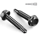 BNUOK #14 x 1 Inch Self Drilling Screws, (62pcs) 1 #14x1", Black 1lb Per Box