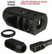 All Steel 458 SOCOM 5/8x32 TPI Tanker Style Competition Muzzle Brake Compensator