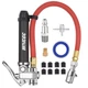 WNCGC 10-120 PSI Tire Inflator Gauge with Lock on Air Chuck and 12" Air... 