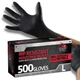 Disposable Nitrile Gloves Large Pack of 500 6mil Chemical Resistant Black Venom