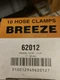 BREEZE 62012 10 Pk General Purpose  Clamp 11/16-1-1/4&rdquo;, 17-32mm Plated hex screw