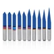 Genmitsu 10 Pcs 1/8" Shank V-Groove CNC Router Bits, 10 /15 /20 /25 /30 /40 /...