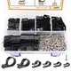 mankk 306PCS Cable Clips Wire Assortment Kit 6 Size-306PCS, 306 PCS