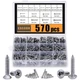 CASAON 570Pcs Self Tapping Screws Assortment Set, M3/M4/M5/M6 304 Stainless S...