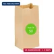 Perfect Stix 4lb Brown Paper Lunch Bags - Pack of 50ct, Disposable, Fold Top Clo
