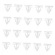 Rocker Panel Moulding Rivets Clips, White Nylon Side Skirt Sill 20PCS